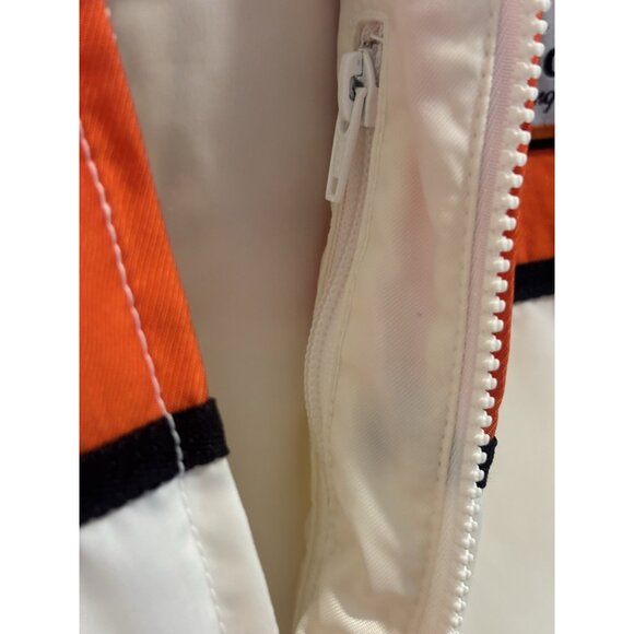 Harley Davidson Racing Jacket- White and orange Women’s Sz L EUC Biker Grunge - Picture 7 of 13